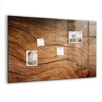 Tulup Whitebord - Klassiek oud hout - 90 x 60 cm - Bruin Magneetbord Muur - Gratis 5 Sterke Magneten + Whiteboard Marker & Wisser - Stylish Memo Board - Magneetbord Rechthoekig - Planning Muur