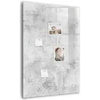Tulup Whitebord - Betonnen muur - 70 x 100 cm - Grijs Magnetisch Wandbord - Gratis 5 Sterke Magneten + Whiteboard Marker & Wisser - Wanddecoratie Kantoor - Magnetisch Bord Kind - Productiviteit Tools