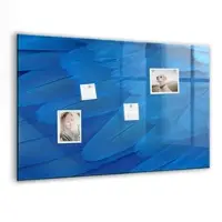 Tulup Whitebord - Vogelveer - 90 x 60 cm - Blauw Magnetisch Bord - Gratis 5 Sterke Magneten + Whiteboard Marker & Wisser - Wanddecoratie Kantoor - Magnetisch Bord - Inspiratiebord Kantoor