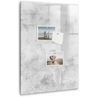 Coloray Whitebord - Betonnen muur - 40 x 60 cm - Grijs Memo Bord - Gratis 5 Sterke Magneten + Whiteboard Marker & Wisser - Moderne Wanddecoratie - Magnetisch Bord Kind - Notitiebord Werkplek