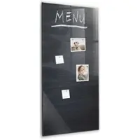 Tulup Whitebord - Menukaart - 60 x 120 cm - Zwart Memobord Keuken - Gratis 5 Sterke Magneten + Whiteboard Marker & Wisser - Stylish Memo Board - Magnetisch Bord - Planning Muur