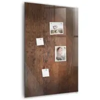 Tulup Whitebord - Donker hout - 60 x 90 cm - Bruin Magnetisch Bord - Gratis 5 Sterke Magneten + Whiteboard Marker & Wisser - Wanddecoratie Kantoor - Magnetisch Wandbord - Ideeënbord Thuiswerkplek