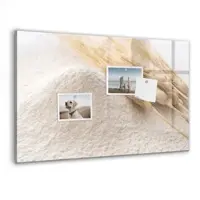 Tulup Whitebord - Meel - 60 x 40 cm - Wit Magneetborden voor vakantiemagneten - Gratis 5 Sterke Magneten + Whiteboard Marker & Wisser - Moderne Wanddecoratie - Magnetic Board - Organiseer Je Bureau