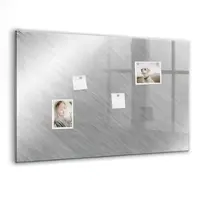 Tulup Whitebord - Metalen wand - 90 x 60 cm - Grijs Magnetic Board - Gratis 5 Sterke Magneten + Whiteboard Marker & Wisser - Design Memobord - Magnet Board - Productiviteit Tools