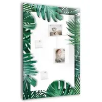 Tulup Whitebord - Monstera frame - 70 x 100 cm - Groente Magneetbord Foto - Gratis 5 Sterke Magneten + Whiteboard Marker & Wisser - Design Memobord - Magnet Board - Productiviteit Tools