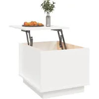 vidaXL Salontafel 40x50x35 cm massief grenenhout wit