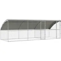 vidaXL Hondenhok 3 st Zilver 6 x 2 x 2 m Gegalvaniseerd staal