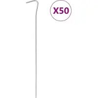 vidaXL Tentharingen 50 st Ø3 mm 23 cm gegalvaniseerd staal