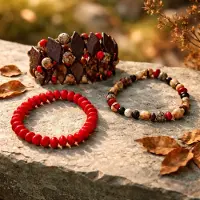 Fairtrade Armbanden handgemaakt () o.a. gemaakt van zaden – set van 3 – zuid Amerika sieraden – Amazone gebied - in geschenkverpakking – uniek cadeau -