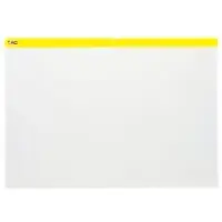 Viking Hersluitbaar zakje A3 Ritssluiting PVC (Polyvinylchloride) Liggend 42 (B) x 45 (D) x 29,7 (H) cm Geel 5 Stuks