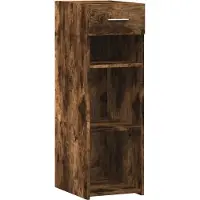 vidaXL Dressoir 30x42,5x93 cm bewerkt hout gerookt eikenkleurig
