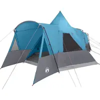 vidaXL Teepee Tent voor 8 Personen 8-persoons Blauw