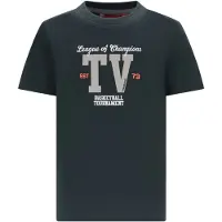 TYGO & vito jersey T-shirt donkergroen Jongens Katoen Ronde hals Printopdruk - maat 98-104