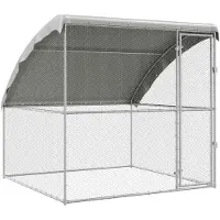 vidaXL Kippenhok zilver 2 x 2 x 2 m Gegalvaniseerd staal