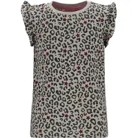 TYGO & vito jersey T-shirt met panterprint zand Beige Meisjes Katoen Ronde hals - maat 146-152