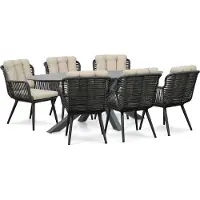 Coco Custa/Ellisse 240x107 cm dining tuinset 7-delig