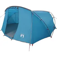 vidaXL Tunneltent voor 4 Personen 4-persoons Blauw en Grijs