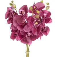 Viana Kunstorchideeën paarse kunstbloemen zoals echt 56cm 3 st, 3 Stück