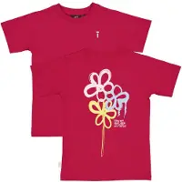QPI T-shirt met backprint rood Meisjes Katoen Ronde hals Backprint - maat 98