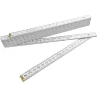Combicraft Blanco houten duimstok 2 meter wit - per stuk