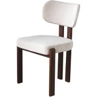 Lizzely Garden & Living SET DEAL 6 STUKS: Eetkamerstoel Japandi Naomi beige walnoot poten japanse stijl eetstoel zetel