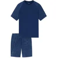 Schiesser Pyjama lang ' Modern Essentials ' navy