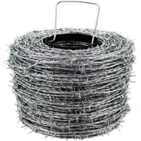 Aquagart 50 meter gegalvaniseerd prikkeldraad 1,6/1,7 mm voor wildhekken, boshekken en geknoopt draadgaas.