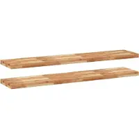 vidaXL Wandschappen 2 st zwevend olieafwerking 160x30x4 cm acaciahout