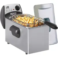 Fritel Frituurpan - FR 1355 - Friteuse met Antistofdeksel - Koude Zone - 2-4 Personen - 2200W - 3 liter - 10 jaar Garantie