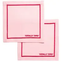 Vondels cocktail servet totally tipsy pink (set van 2)