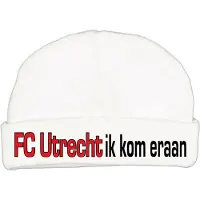 Zeeman Babymutsje met de tekst: FC Utrecht ik kom eraan !