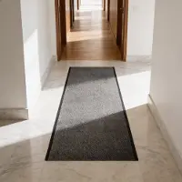 JYG Deurmat groot XXL Grijs - 120x500cm (=5m) - voor binnen - 2 zijden afwerking - ENTER