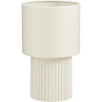 Mica Decorations Bloempot Op Voet Lux Wit D 23 H 36 Cm