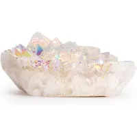 Ancient Wisdom - Decoratief beeld of figuur - Aura Angel kwarts multicolor (300-450 gram, 8-15 cm) - kristal - mineralen - ornament - cadeau - decoratie