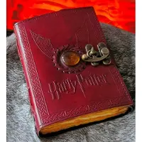 Rk Boutique Trukado - Harry Potter Leren Dagboek Het Gouden Snaai - 18 x13cm - Handgemaakt - Leren Journal - Harry Potter - Leren Notitieboek - Harry Potter