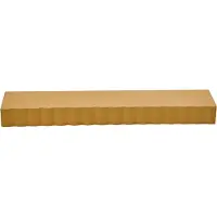 Woonexpress Wandplank Weaves - Okergeel Metaal - 60x5x15 cm (BxHxD) - Golvende Rand