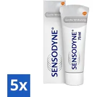Sensodyne 5 x - Tandpasta - Gentle Whitening - Voor Gevoelige Tanden - 75 ml - Gevoelige Tanden - Tandpasta - Witte Tanden - Tandglazuur - Verkleuringen