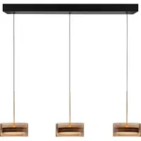 Highlight Enzo LED Hanglamp | 3-lichts | 54W 2700K 4860lm | Dimbaar | Black / bronze / bruin