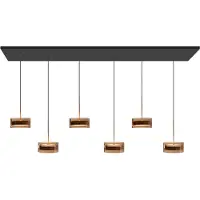 Highlight Mini Enzo LED Hanglamp | 6-lichts | 72W 2700K 6480lm | Dimbaar | Black / bronze / bruin