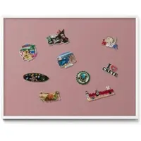 Tulup Magneetbord met Witte Frame - Roze Magneetbord in Stijlvolle Kleuren - 80 cm x 60 cm - Pastelroze kleur - Magnetisch Wandbord - Magnetisch Bord Kindvriendelijk - Memobord Magnetisch