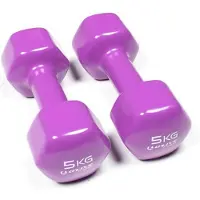 Olive Vinyl 5kg Dumbbell 2 Eenheden
