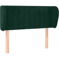 vidaXL Hoofdbord met randen 103x23x78/88 cm fluweel donkergroen