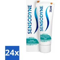 Sensodyne 24 x - Tandpasta - Deep Clean - Voor Frisse Adem - 75 ml - Gevoelige Tanden - Diepe Reiniging - Frisse Adem - Tandpasta - Tandbederf