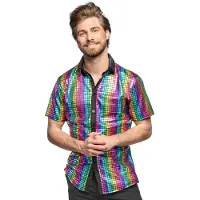 Boland Disco Shirt Diamant Regenboog