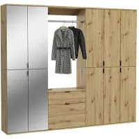 Furnilux Garderobecombinatie Projektx4-delig X07G2S18 - 213cm x 193cm x 34cm