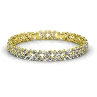 MYC Paris Bloemige armbanden - Goud en kristal