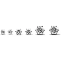 MYC Paris Solitaire oorbellen S, M, L - Zilver en kristal