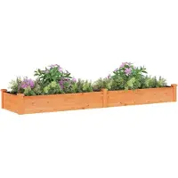vidaXL Plantenbak verhoogd met voering 240x60x25 cm vurenhout bruin