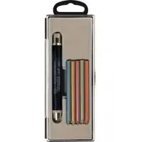 Koh-I-Noor VERSATIL 53530N8005TE All Metal Leadholders With Sharpener, Soft Surface Set - Black 5,6