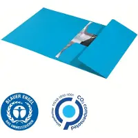 Leitz Recycle 3-flap map 3906 A4 Co2 Gecompenseerd Blauw 100% gerecycled Karton